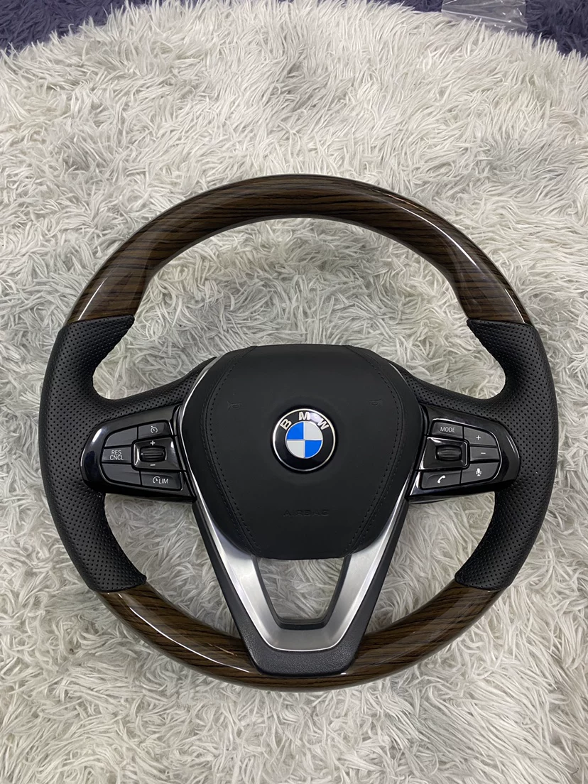 Руль BMW, роскошный руль из персикового дерева поддерживает установку на F-станцию, установка без разрушения существующей конструкции