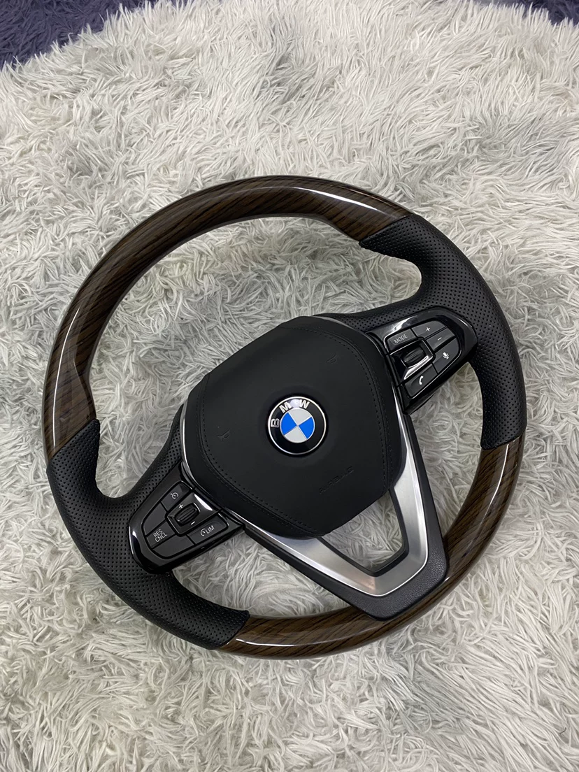 Руль BMW, роскошный руль из персикового дерева поддерживает установку на F-станцию, установка без разрушения существующей конструкции