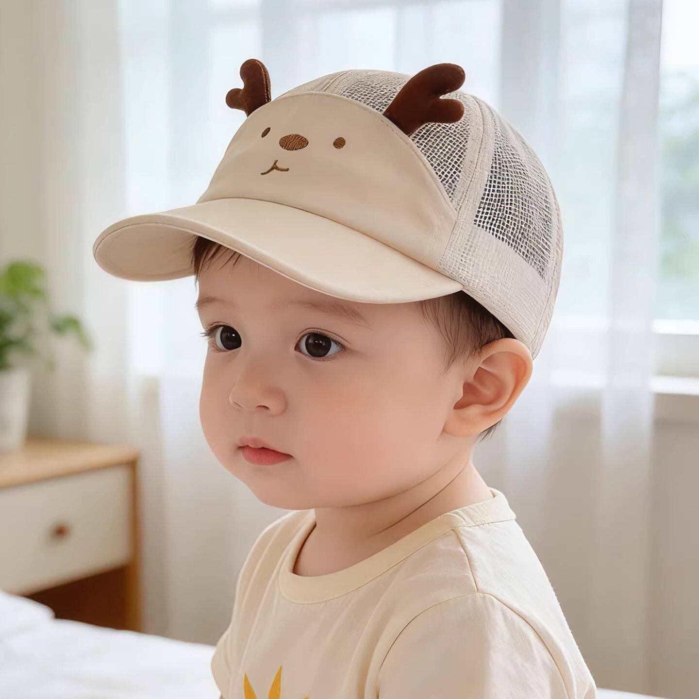 婴儿夏季网眼透气防晒宝宝鸭舌帽
