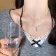 「双子星」水滴双层叠戴爆款 高级感颈链轻奢小众锁骨链项链礼物女