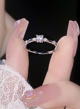 然后我们跳舞了简约微镶锆石戒指