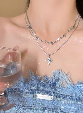 然后我们跳舞了简约双层月亮项链