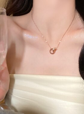 然后我们跳舞了简约气质爱心项链