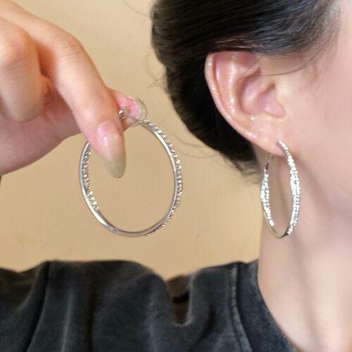 素圈夸张气质耳环女高级耳夹