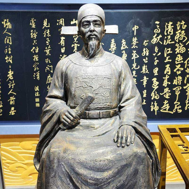 张居正雕像定做祠堂雕塑玻璃钢铜