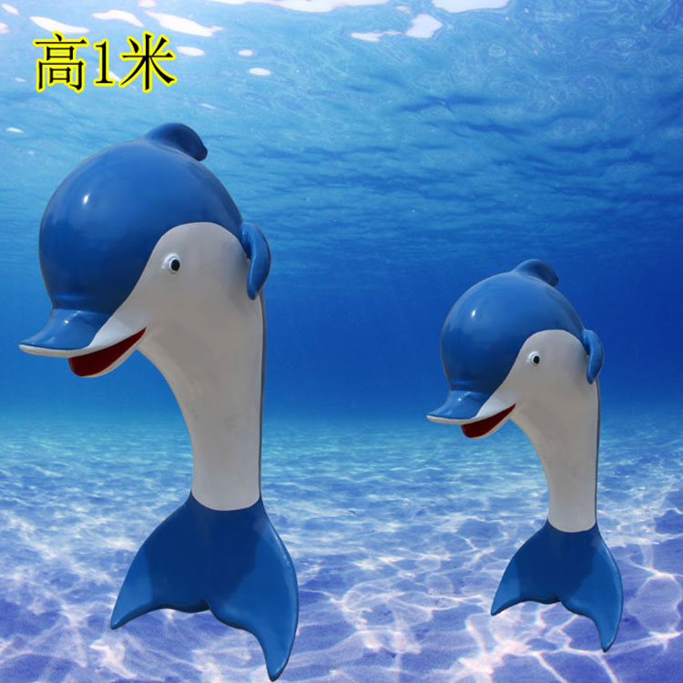 石膏定制海豚雕像大鲨鱼龙虾海马
