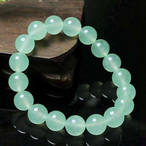 天然绿东陵玉手串玉手珠手链手环