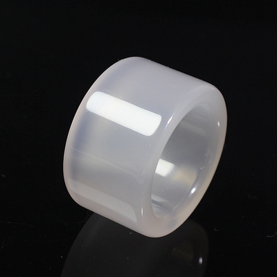 天然原矿白玛瑙扳指指环大戒指