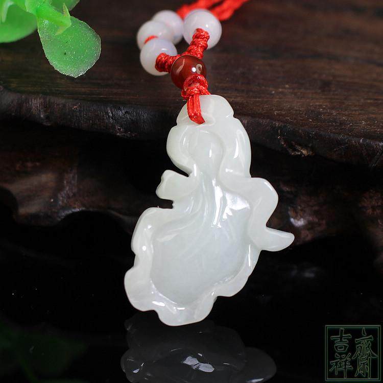 天然翡翠玉a货白菜吊坠女款玉坠