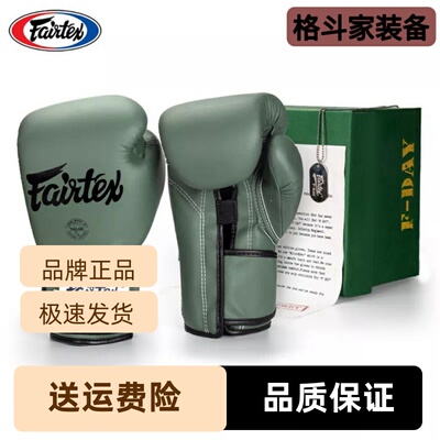 泰国fairtex泰拳菲套专业搏击拳击散打格斗训练军绿手套BGV11男女