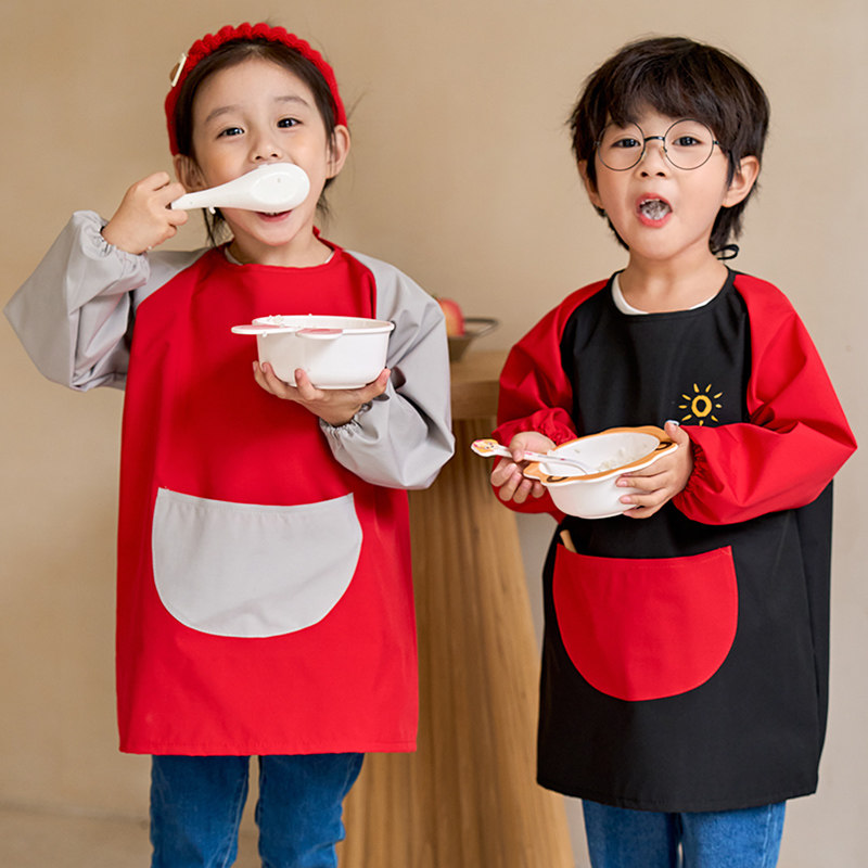 幼儿园吃饭围兜防脏儿童画画反穿衣美术专用罩衣防水防油长袖护衣,童装/婴儿装/亲子装,反穿衣/罩衣,淘宝优惠券,粉丝福利购,淘宝优惠卷