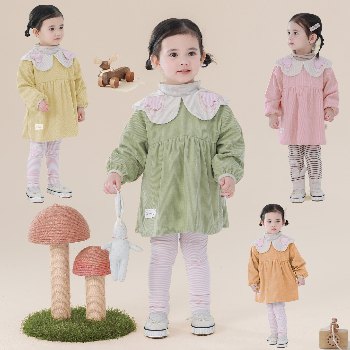 女童长袖灯芯绒秋冬韩版吃饭防脏罩衣幼儿园宝宝画画反穿围兜外穿,童装/婴儿装/亲子装,反穿衣/罩衣,淘宝优惠券,粉丝福利购,淘宝优惠卷