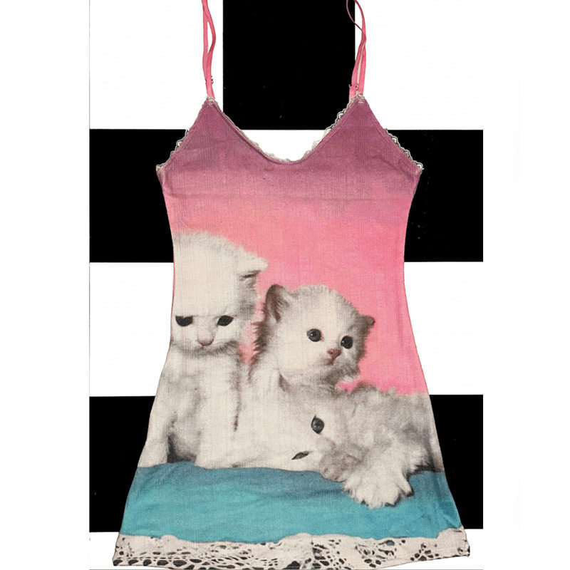 Y2K Keyboard Print Cami Dress | Direct from China - Taobao product photo 3