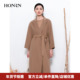 HONRN 红人系带收腰双面山羊绒羊毛呢子大衣外套女秋冬HI55OD477