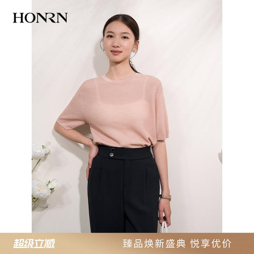 HONRN/红人圆领针织衫上衣t恤