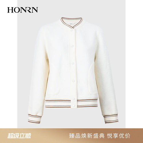 红人撞色边棒球领短外套女春