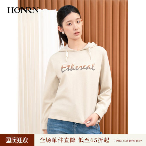 HONRN/红人连帽套头长袖卫衣上衣
