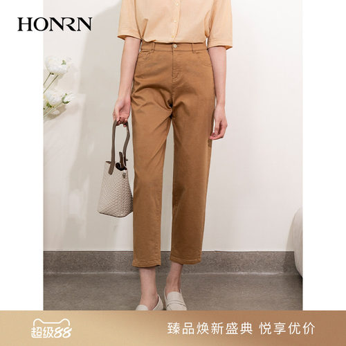 HONRN/红人宽松显瘦直筒休闲裤