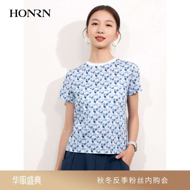 HONRN/红人短袖薄款纯棉t恤上衣