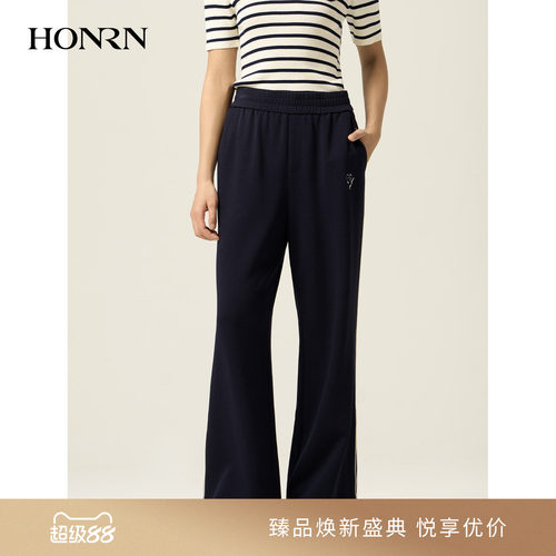 HONRN/红人直筒阔腿运动休闲裤