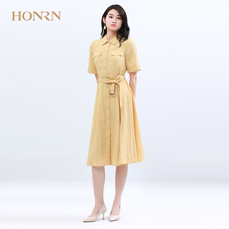 HONRN/红人a字衬衫连衣裙