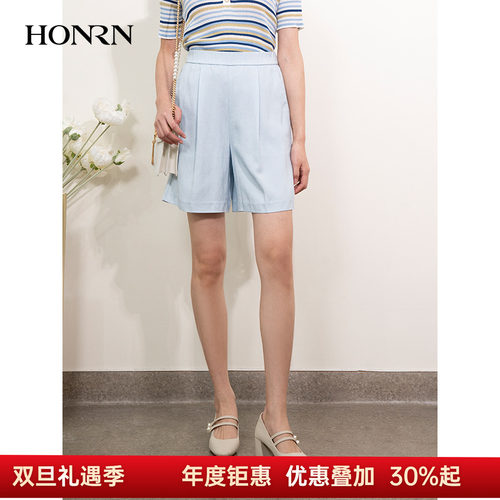 HONRN/红人宽松薄款直筒休闲短裤