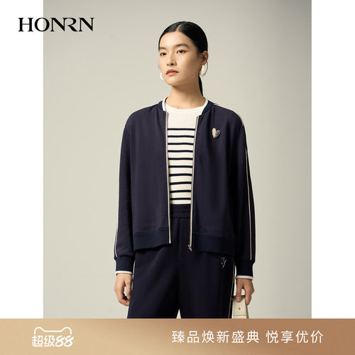 HONRN/红人运动休闲刺绣短款外套