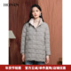 HONRN HI55YR454 冬季 红人立领中长款 保暖白鹅绒羽绒服外套女款