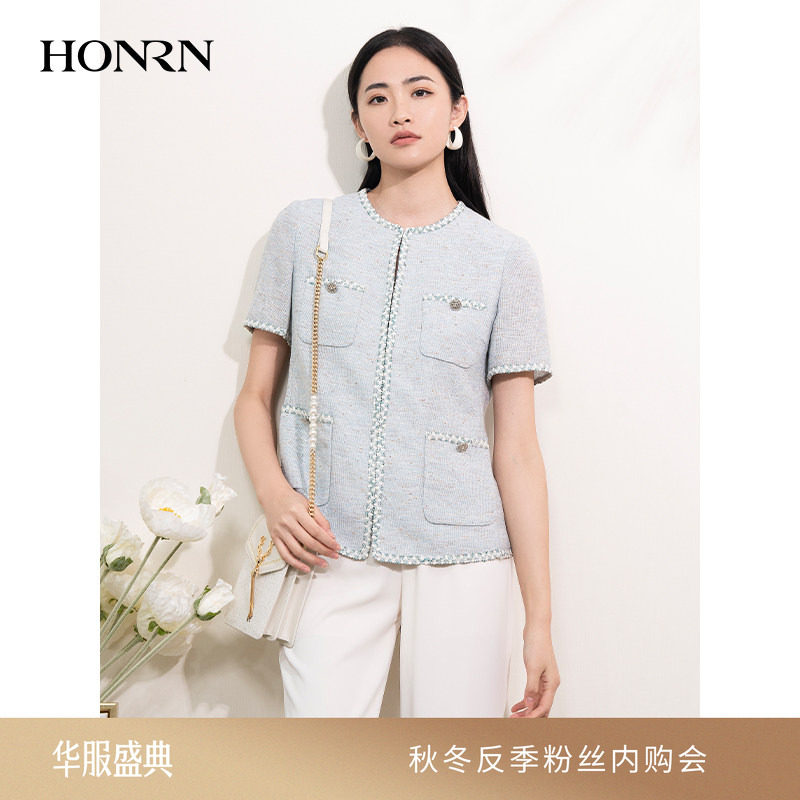 HONRN/红人短袖小香风开衫外套图片