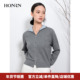 HONRN 外套上衣女秋冬HK59OM027 开衫 红人双头拉链长袖 羊毛针织衫
