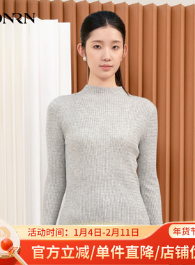 HONRN/红人半高领显瘦羊毛衣针织衫上衣打底衫女秋冬HI55OM659