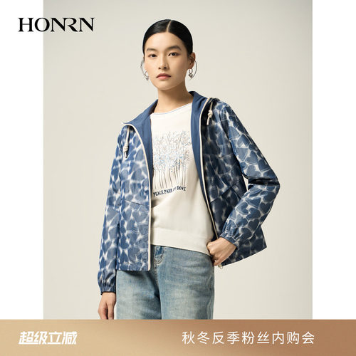 HONRN/红人双面穿连帽短款外套