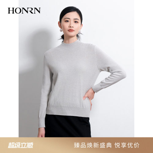 HONRN/红人半高领羊毛打底针织衫
