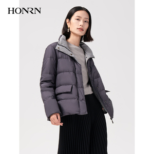 HONRN/红人免熨烫鸭绒立领羽绒服