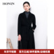 HONRN 红人西装 领系带双面山羊绒羊毛呢大衣外套女秋冬HI55OD859