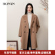 HONRN 红人中长款 双面山羊绒羊毛呢子大衣外套女秋冬HI55OD027