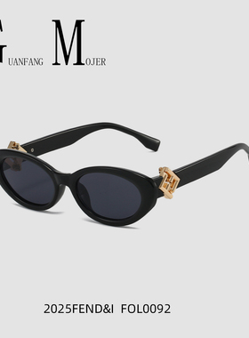 宋慧乔同款新款立体logo百搭墨镜猫眼豹纹高级感防晒太阳眼镜女潮