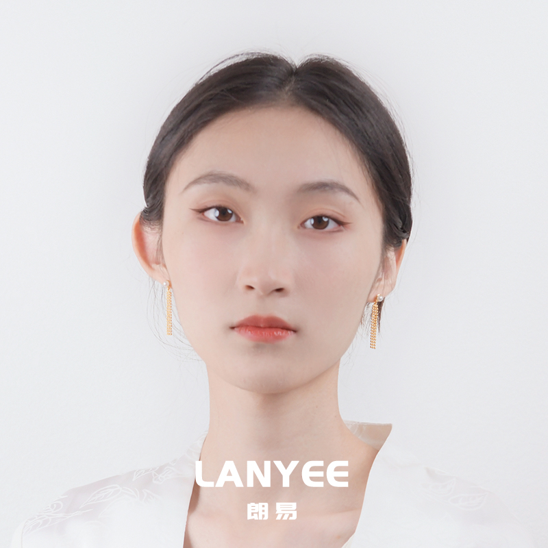 LANYEE珍珠流苏点金珠耳环