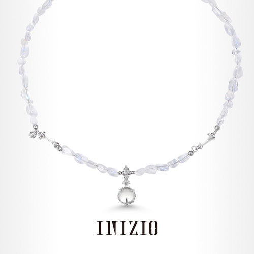 INIZIO圣百合蓝月光白水晶项链