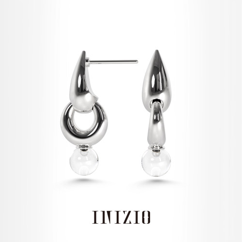 INIZIO若水天然白水晶高级感耳环