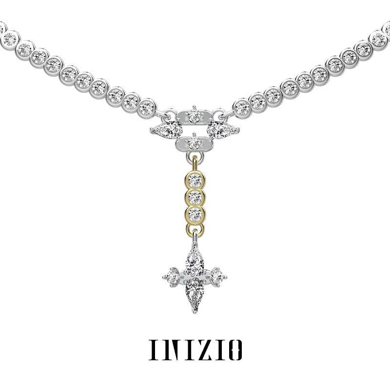 情人节礼物INIZIO幸运金银锆石链
