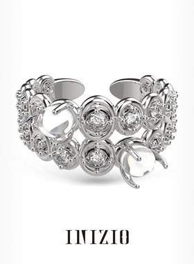 INIZIO荣光双层闪耀纯银戒指