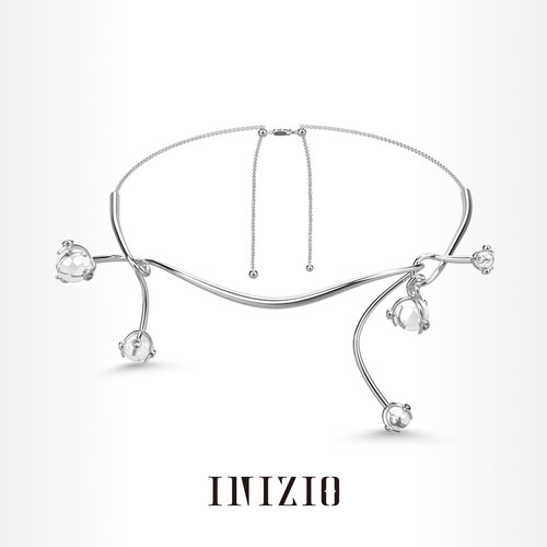 INIZIO白水晶自由调节造型感项链