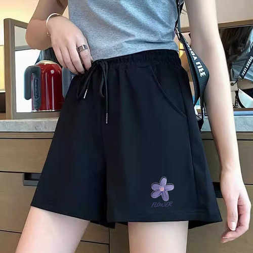 纯棉运动短裤女夏宽松外穿小个子
