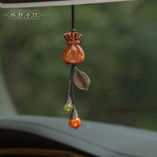 桃木招财新款挂件车内装饰品