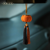 柿柿如意手工编织车载挂件汽车挂饰车内吊坠后视镜饰品新款 中国风