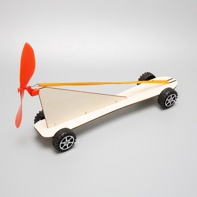 儿童木制橡皮筋动力小车科技小制作小发明DIY手工材料包小号益智