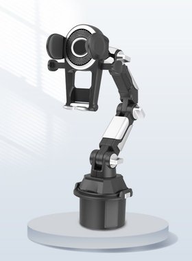 车载水杯位手机支架汽车导航支架360°旋转横竖屏支撑架手机座