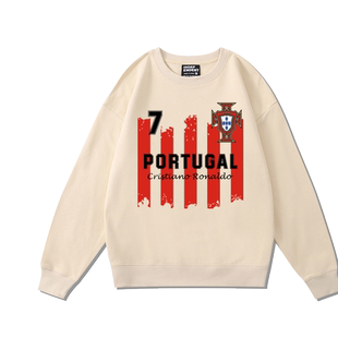 葡萄牙Portugal足球运动训练服C罗世界杯比赛纪念衫球迷新款卫衣