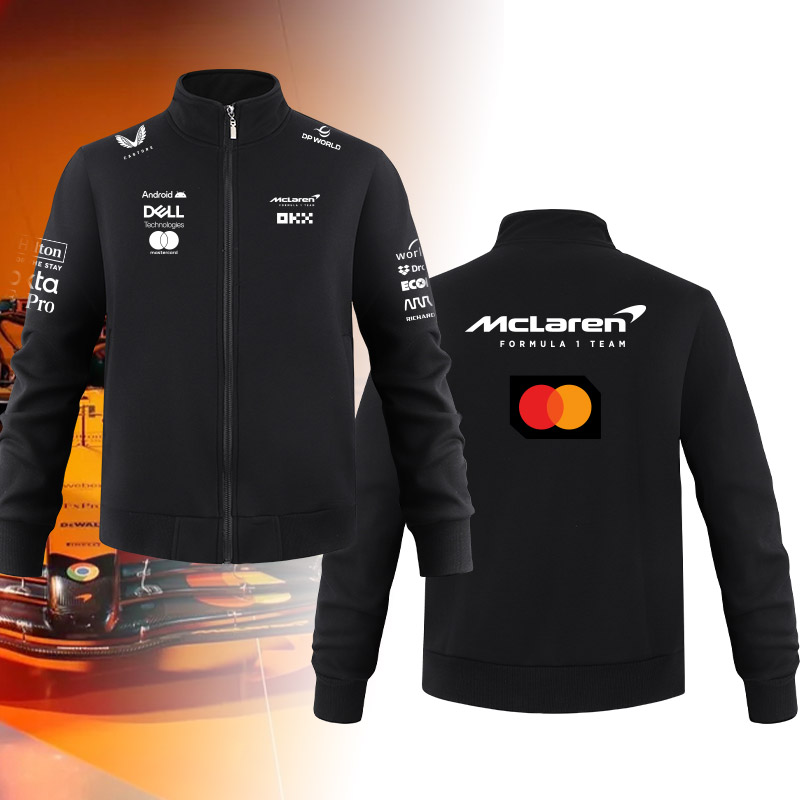 定制迈凯伦F1车队服方程式赛车服车迷立领运动卫衣男士机车服外套
